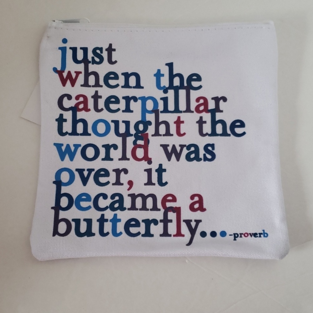 Quoteables Canvas Bag with Zipper